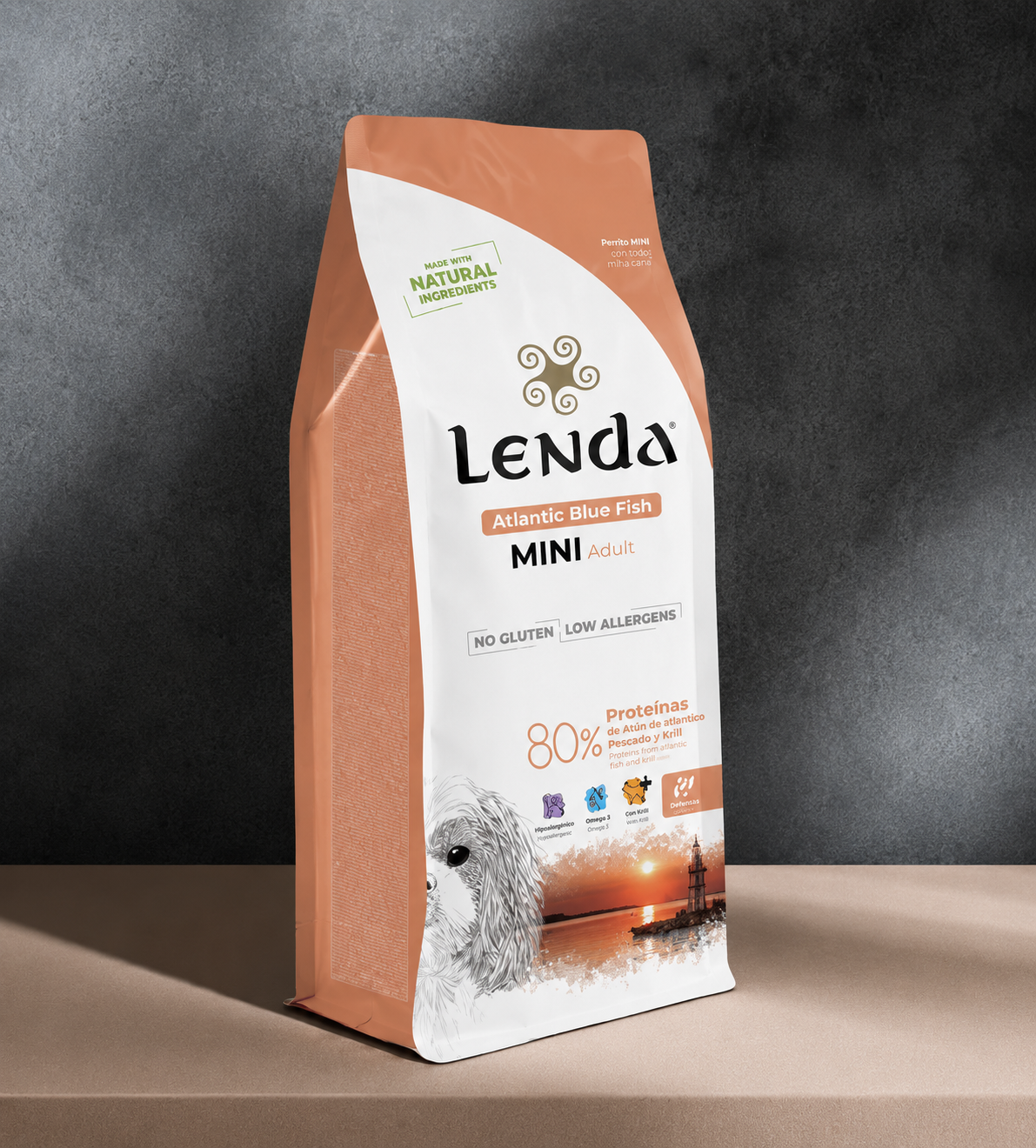 Lenda Mini Adult Dog Atlantic Blue Fish (No Gluten, Low Allergens) 2 kg