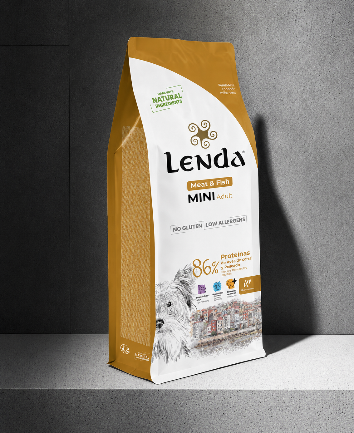 Lenda Mini Adult Dog Meat & Fish (No Gluten, Low Allergens) 6 kg